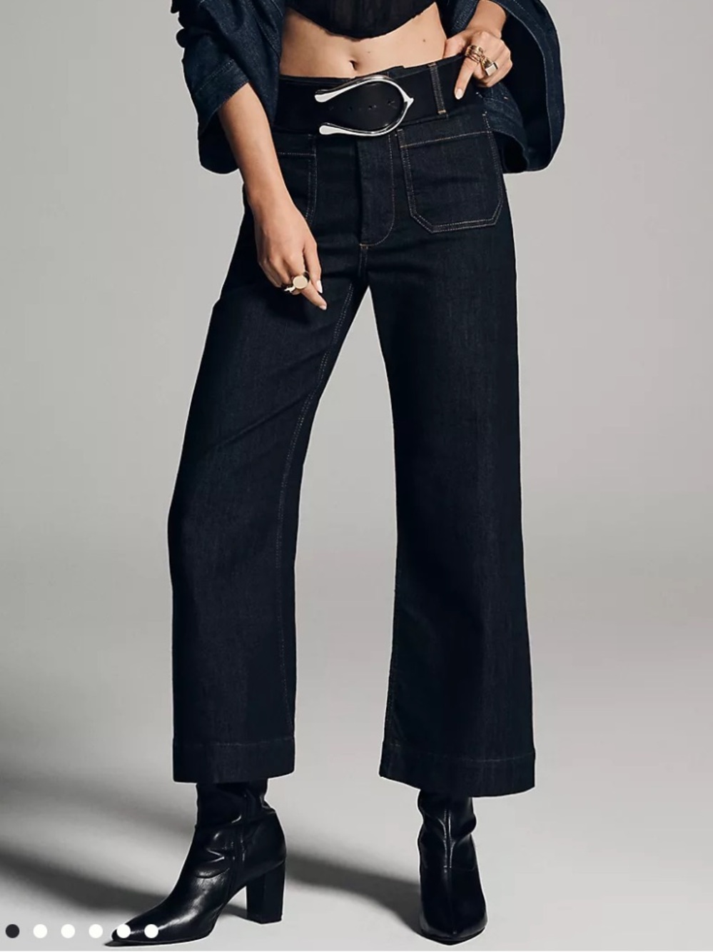 NWOT Maeve Colette jeans crop wide leg denim pants